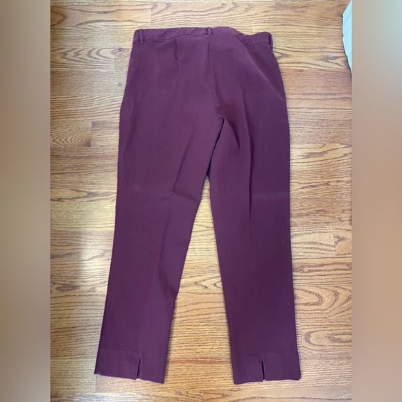 Brooks Brothers Side-Zip Stretch Cotton Pant Maroon - Picture 6 of 14
